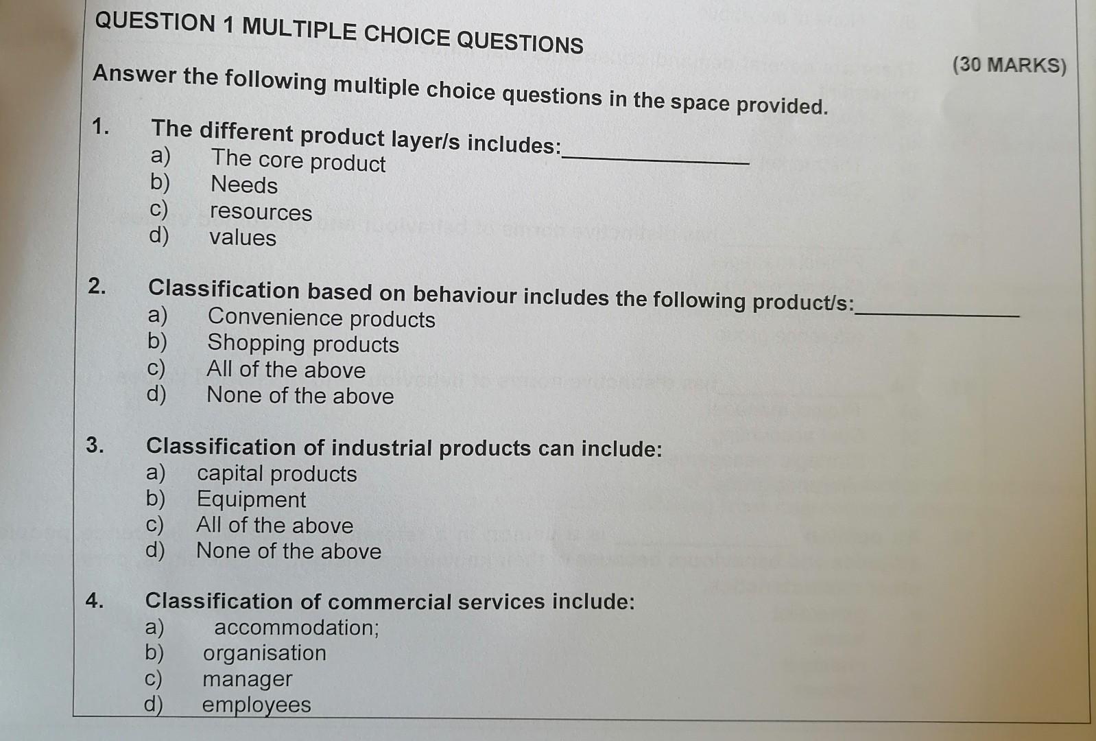 Solved question 1 multiple choice questions answer the chegg