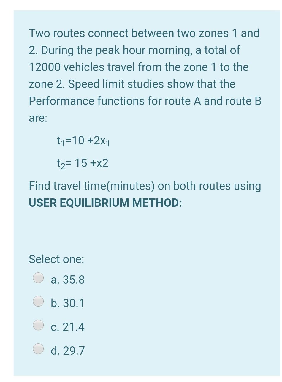 Solved Two routes connect between two zones 1 and 2. During | Chegg.com