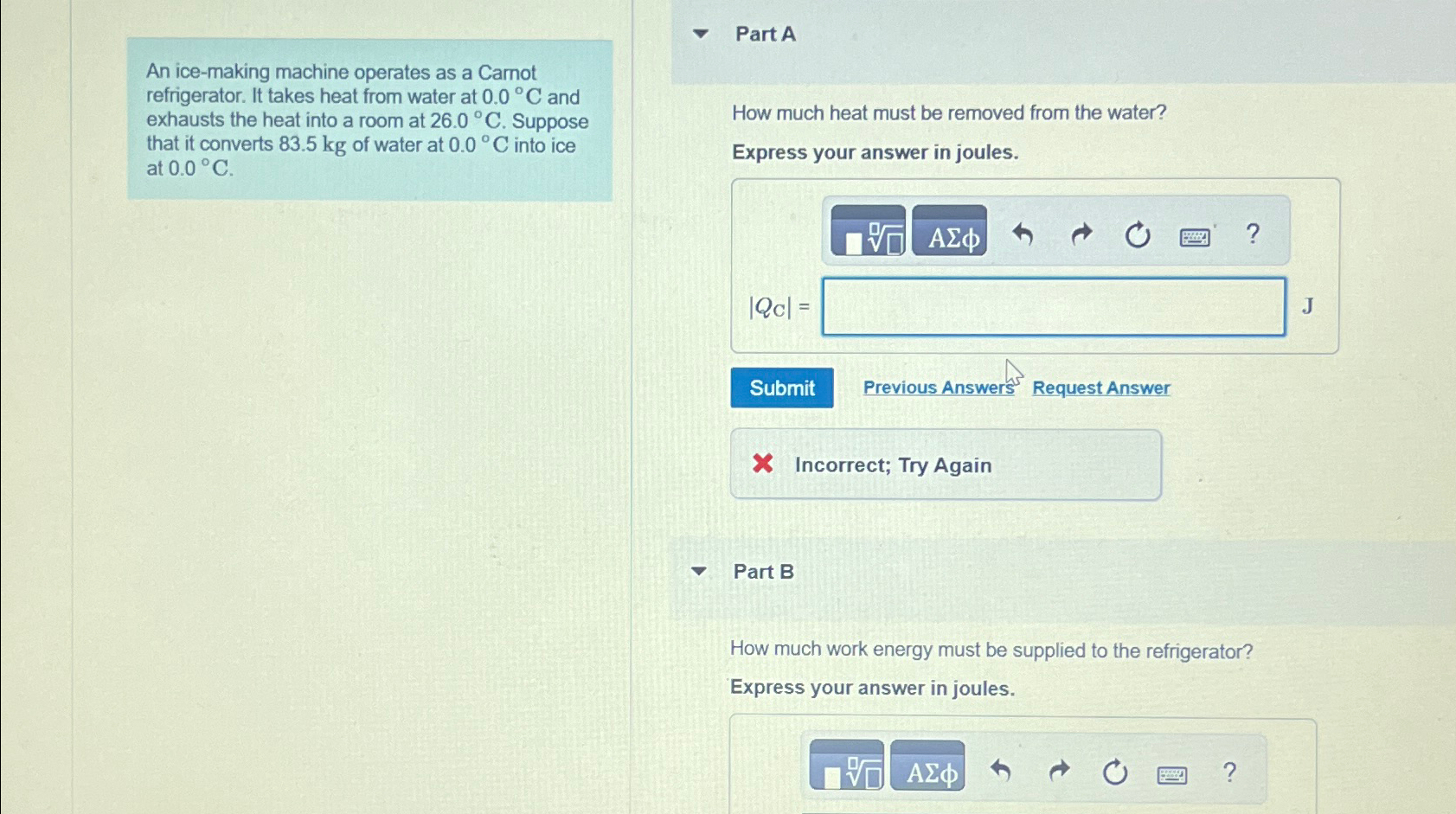 Solved An icemaking machine operates as a Carnot