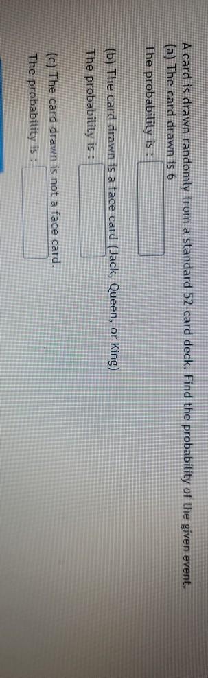 Solved A Card Is Drawn Randomly From A Standard 52-card | Chegg.com