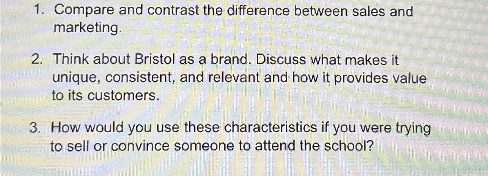 Solved Compare and contrast the difference between sales and | Chegg.com