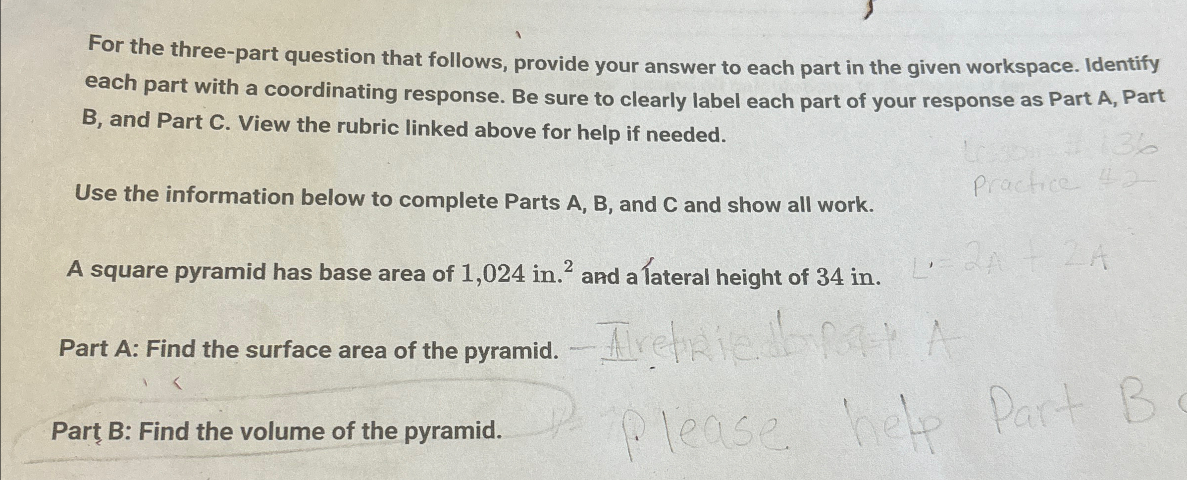 Solved For the three-part question that follows, provide | Chegg.com