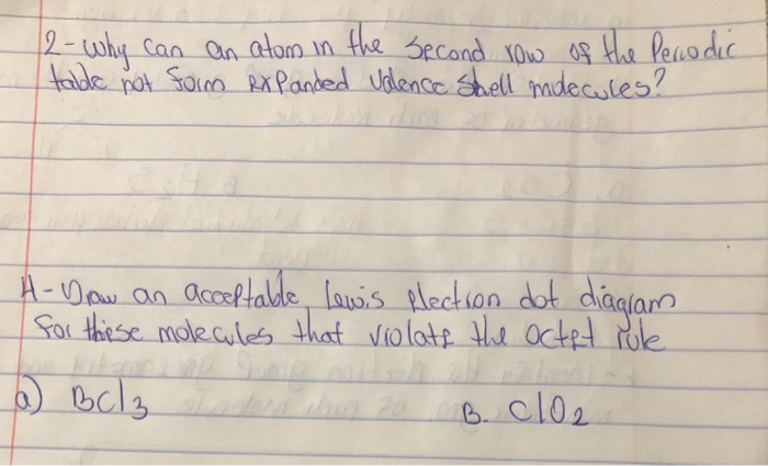 Solved 12 Why Can an atom in the Second row of the Periodic