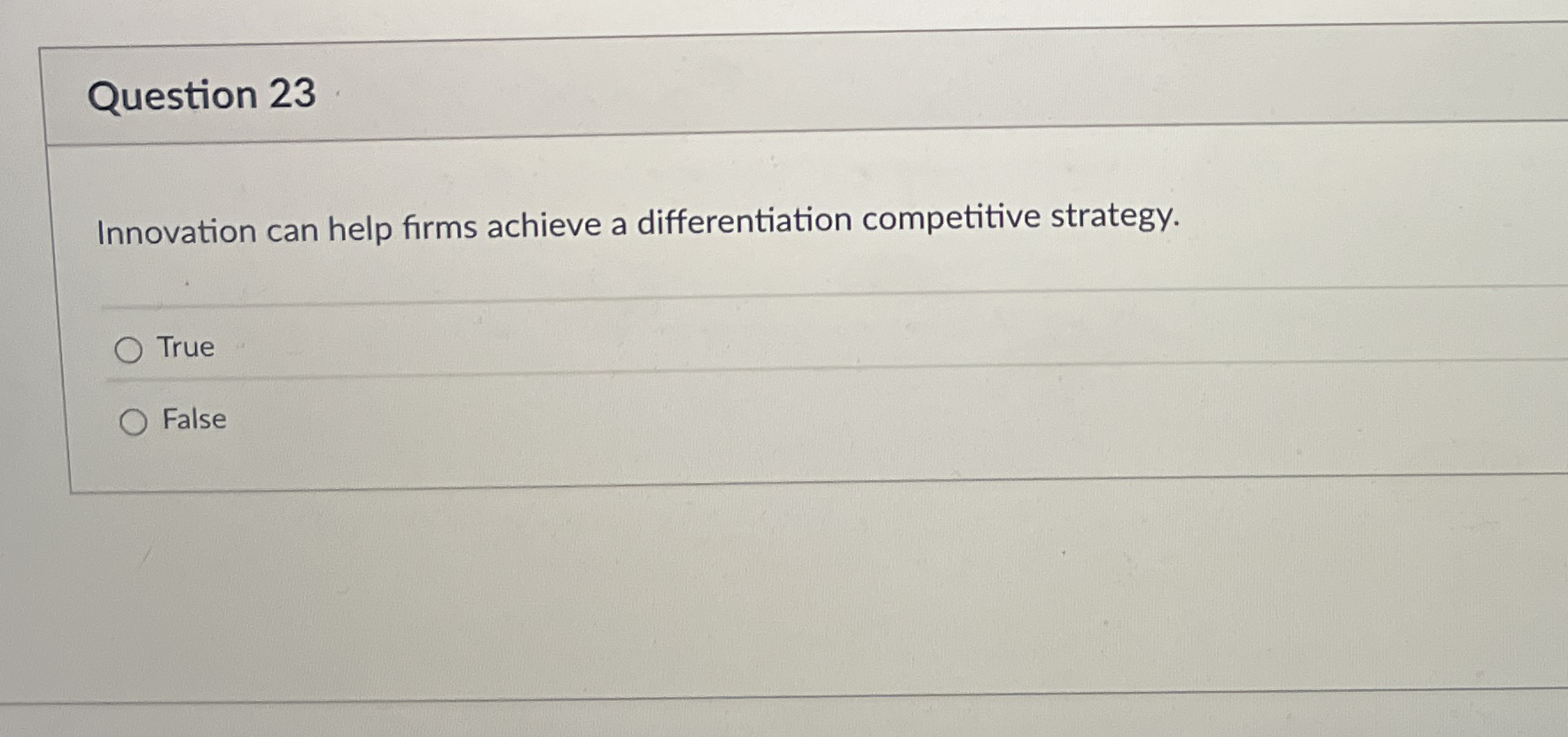 Solved Question 23Innovation can help firms achieve a | Chegg.com