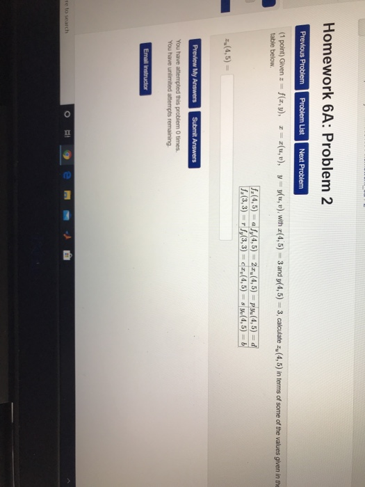 Solved Homework 6A: Problem 2 Previous Problem Problem List | Chegg.com