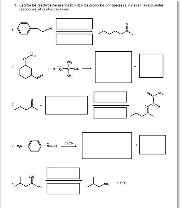 3. Write The Necessary Reactants (b And D) Or Major | Chegg.com