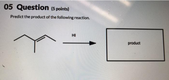 Solved Predict The Product Of The Following Reaction. | Chegg.com