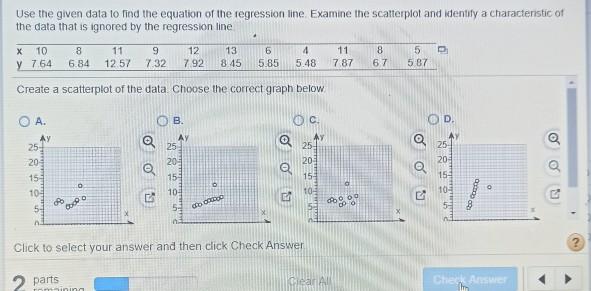 Solved Use the given data to find the equation of the | Chegg.com