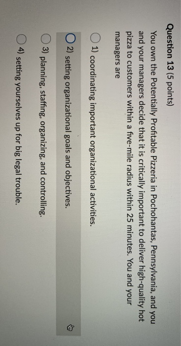 Solved Question 13 (5 points) You own the Potentially | Chegg.com