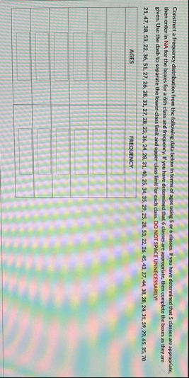 Solved Construct a frequency distribution from the following | Chegg.com