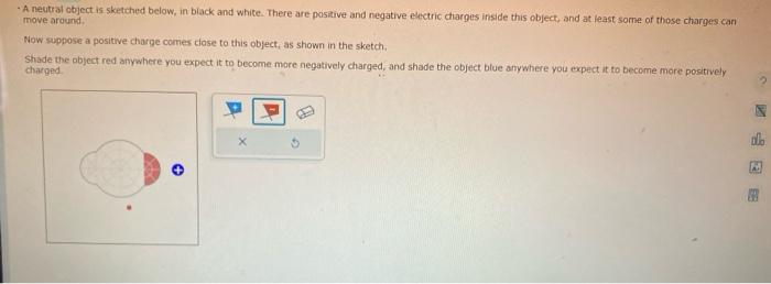 Solved -A neutral object is skefched below, in black and | Chegg.com