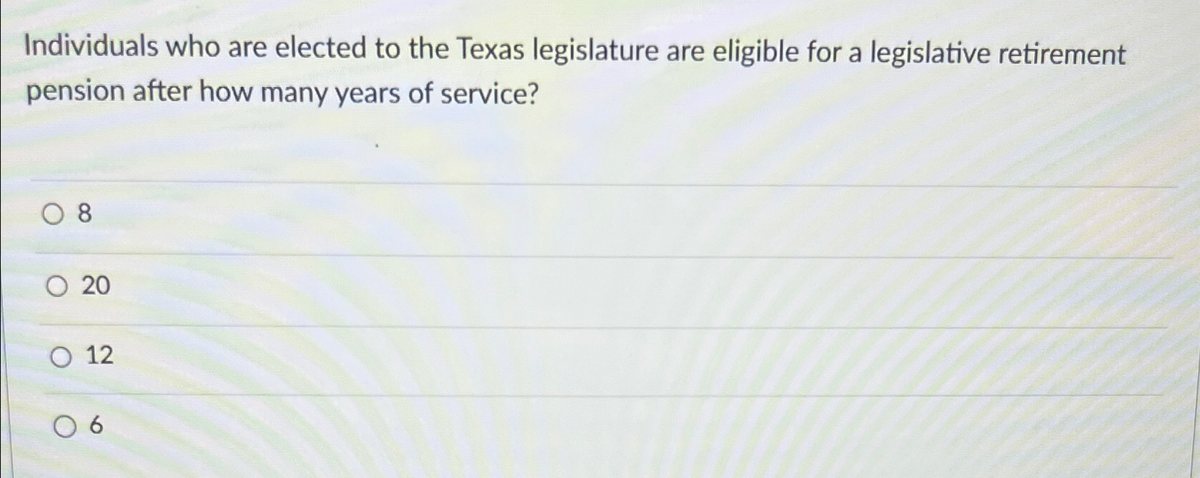 Solved Individuals Who Are Elected To The Texas Legislature | Chegg.com