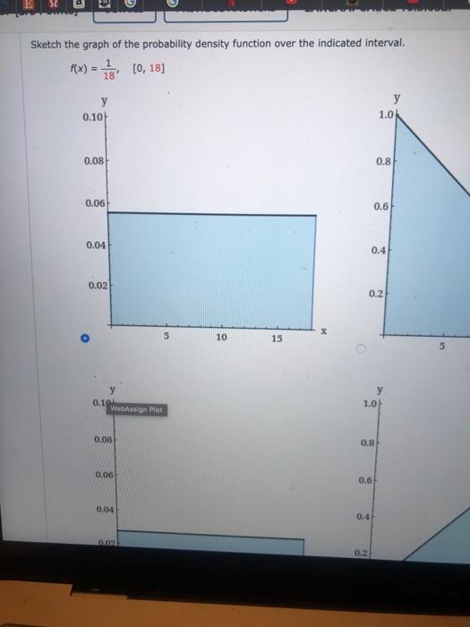 Solved Sketch The Graph Of The Probability Density Function Chegg Com