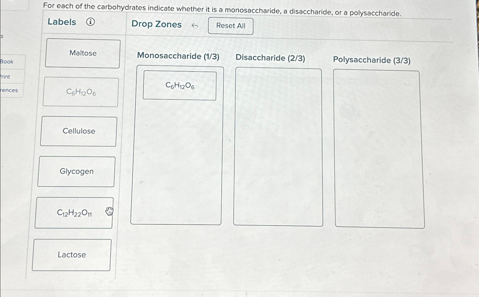 Solved For each of the carbohydrates indicate whether it is | Chegg.com