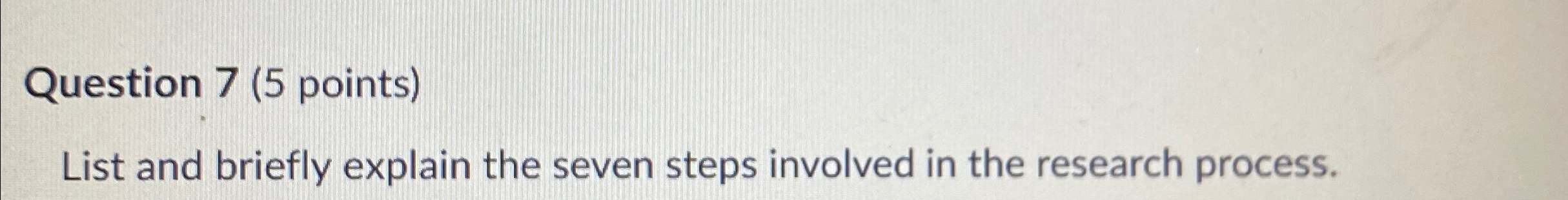 Solved Question 7 (5 ﻿points)List and briefly explain the | Chegg.com