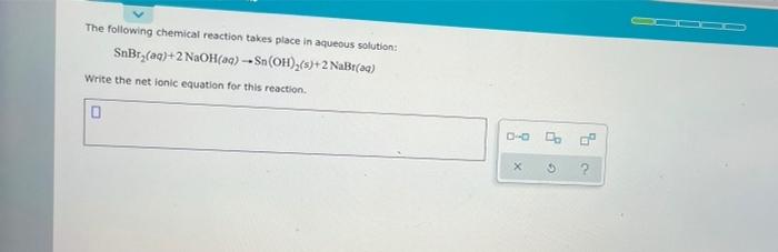 Solved The following chemical reaction takes place in | Chegg.com