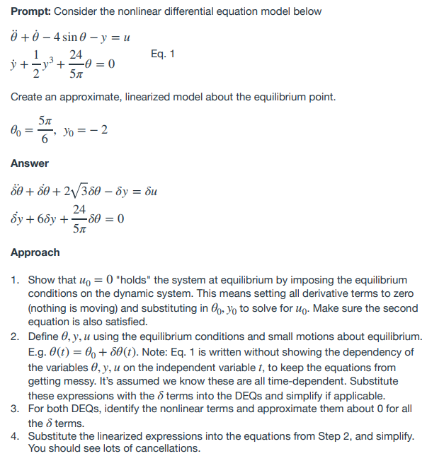 Solved Prompt: Consider the nonlinear differential equation | Chegg.com