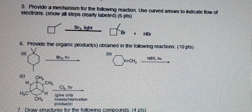 Solved 5. Provide a mechanism for the following reaction. | Chegg.com