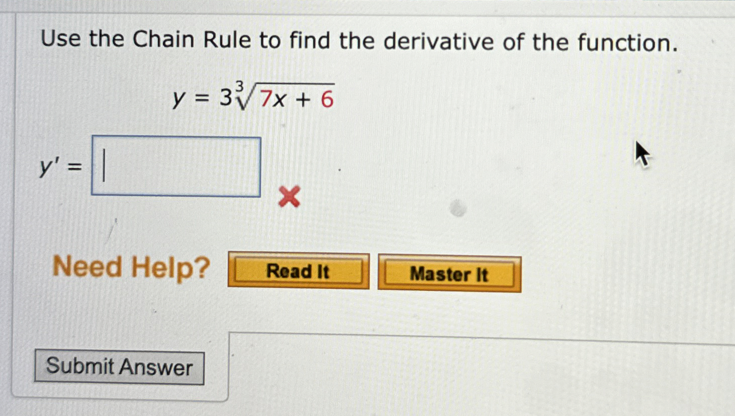 Solved Use the Chain Rule to find the derivative of the | Chegg.com