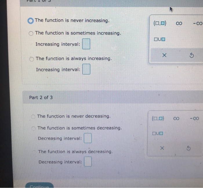 Solved Use interval notation to write the intervals over | Chegg.com