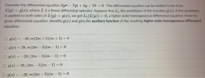 Solved Consider the differential equation y + 4y = 4 cose + | Chegg.com