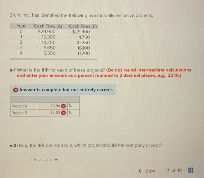 Solved Bruin, Inc., has identified the following two