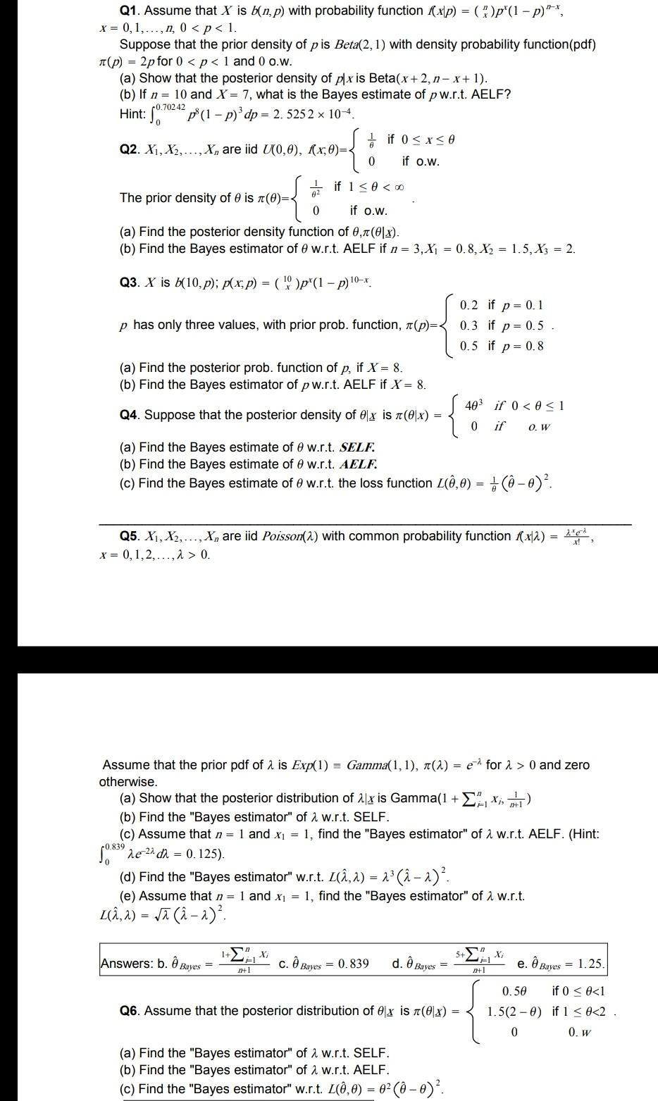 Q1 Assume That X Is Bn P With Probability Functi Chegg Com