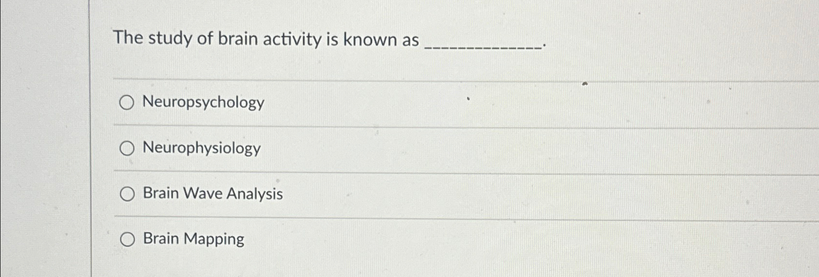 Solved The study of brain activity is known | Chegg.com
