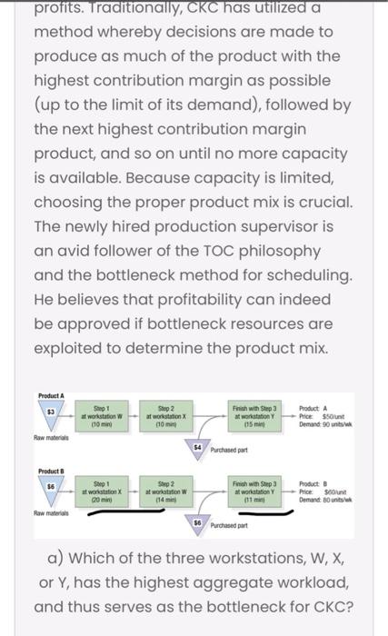 profits. Traditionally, CKC has utilized a method | Chegg.com