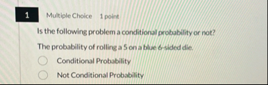 Solved 1Multiple Choice1 ﻿pointIs the following problem a | Chegg.com
