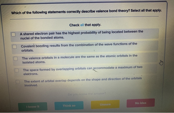 Solved Which of the following statements correctly describe | Chegg.com