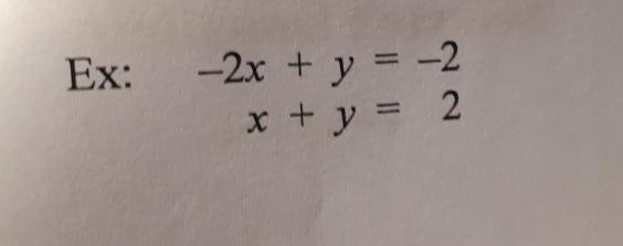 Solved Ex:-2x+y=-2x+y=2 | Chegg.com