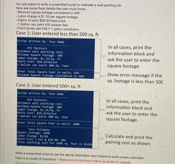 Solved You are asked to write a powershell script to | Chegg.com