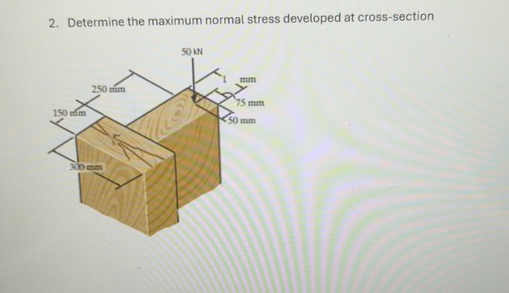 Solved Determine the maximum normal stress developed at | Chegg.com