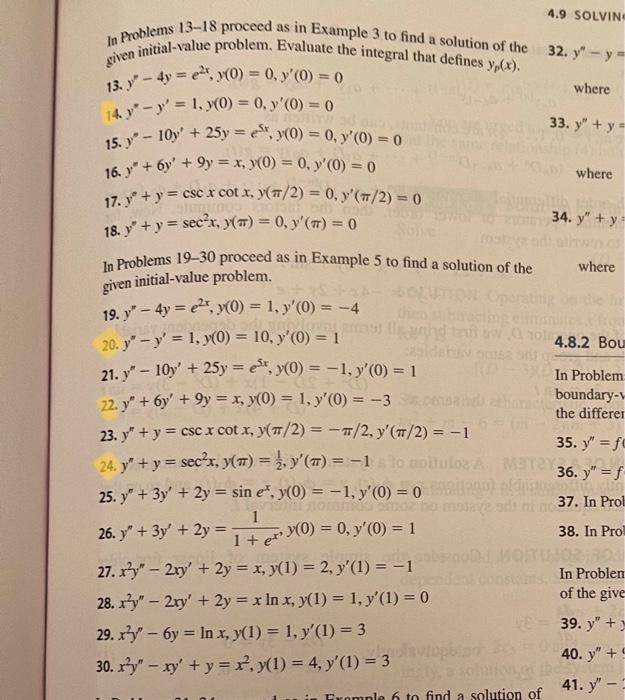 Solved please solve the highlighted differential equations | Chegg.com