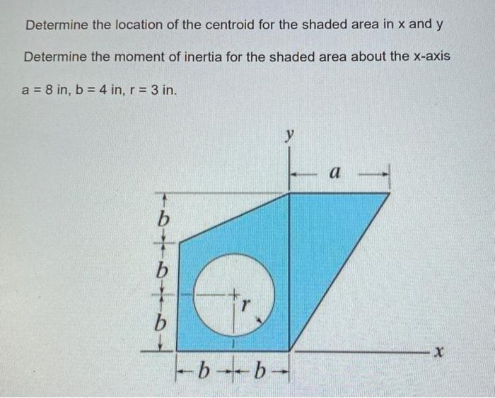 Solved Determine the location of the centroid for the shaded