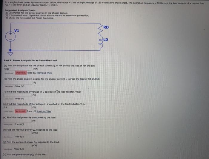 Solved in a single-phase power system as shown below, the | Chegg.com