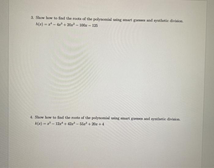 Solved 1. Use synthetic division to find the other roots of | Chegg.com