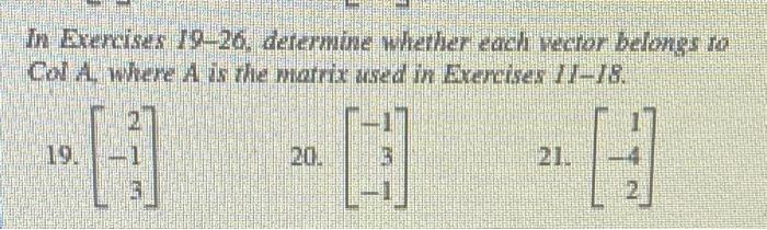 Solved In Exercises 11-18, determine whether each vector | Chegg.com