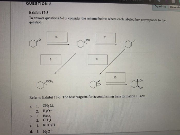 Solved QUESTION 4 5 points Save Answer Exhibit 17-3 To | Chegg.com