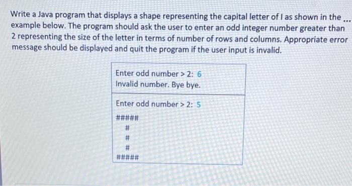 Solved Write a Java program that displays a shape | Chegg.com