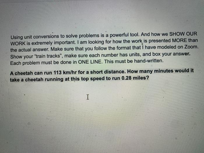 Solved Using unit conversions to solve problems is a | Chegg.com