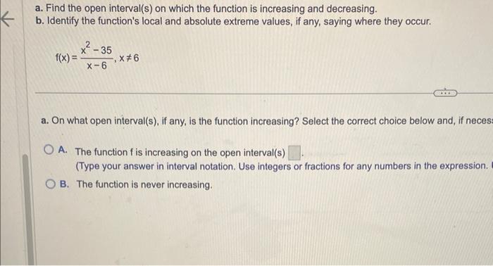 Solved a. Find the open interval(s) on which the function is | Chegg.com