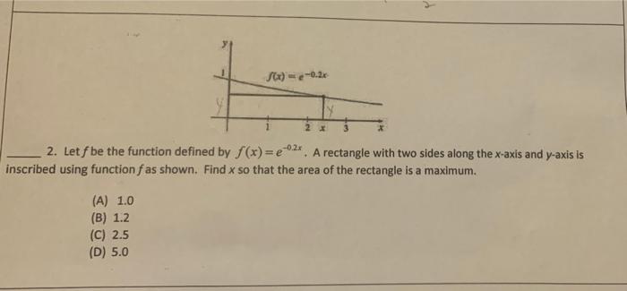 Solved S(x) = -0.2% 2. Let f be the function defined by | Chegg.com