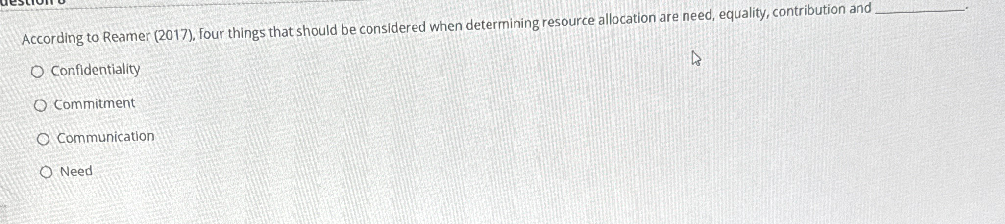 Solved According to Reamer (2017), ﻿four things that should | Chegg.com