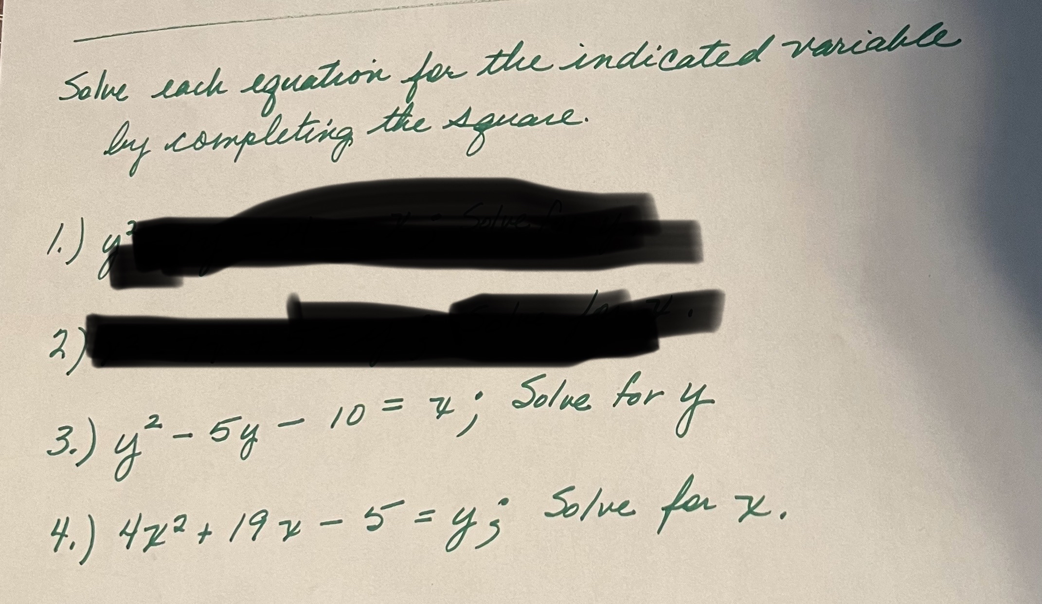 Solved Solve each equation for the indicated variable by | Chegg.com