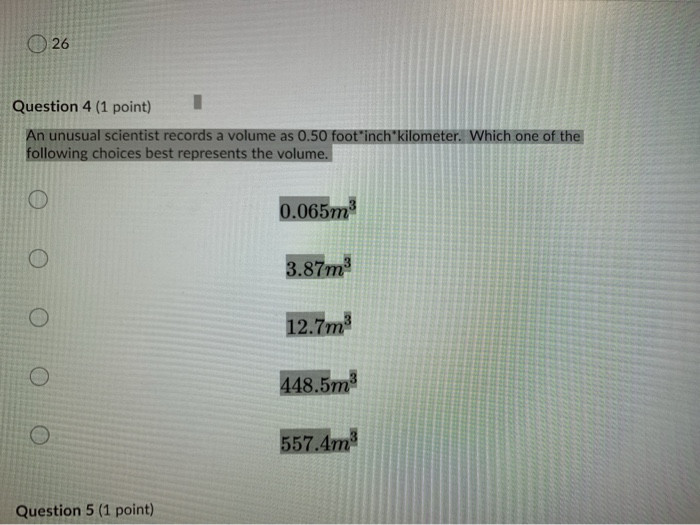 Solved 26 Question 4 1 Point An Unusual Scientist Records Chegg