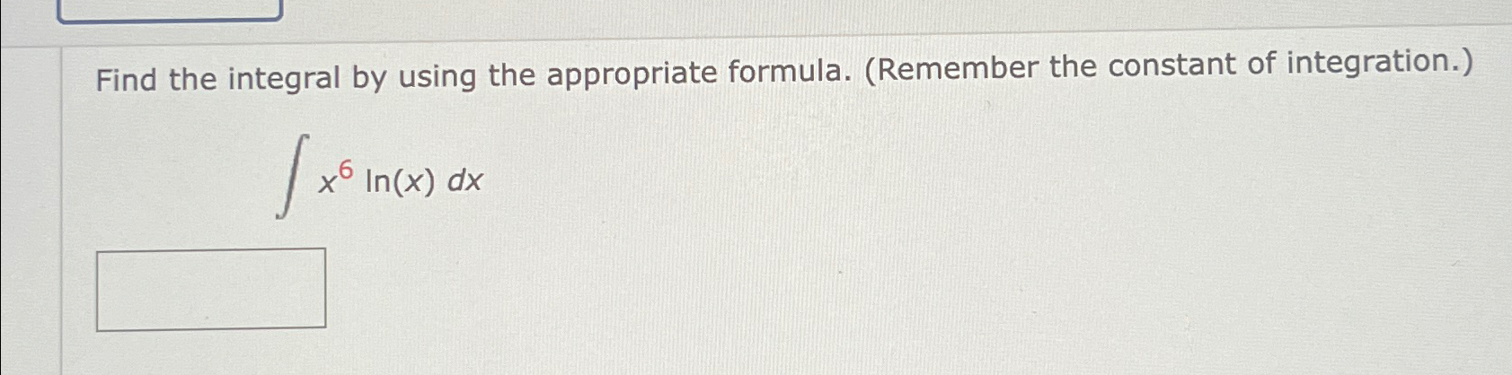 Solved Find the integral by using the appropriate formula. | Chegg.com