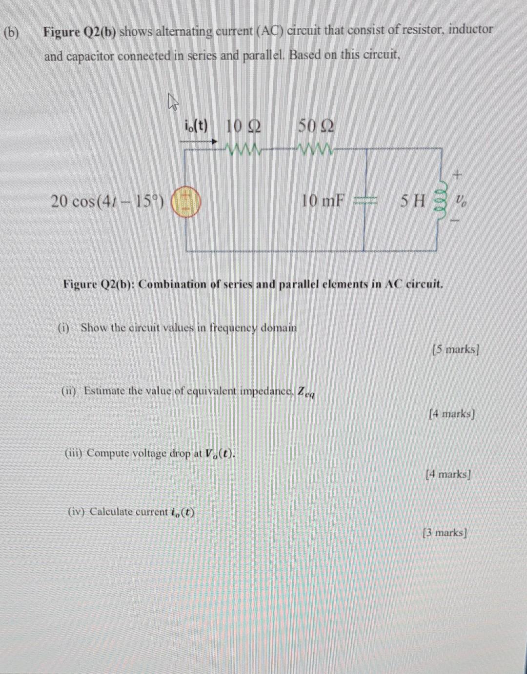 Solved (b) Figure Q2(b) Shows Alternating Current (AC) | Chegg.com