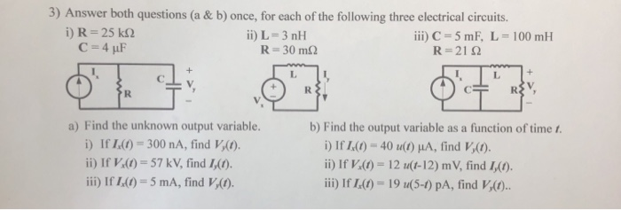 Solved 3) Answer Both Questions (a & B) Once, For Each Of | Chegg.com